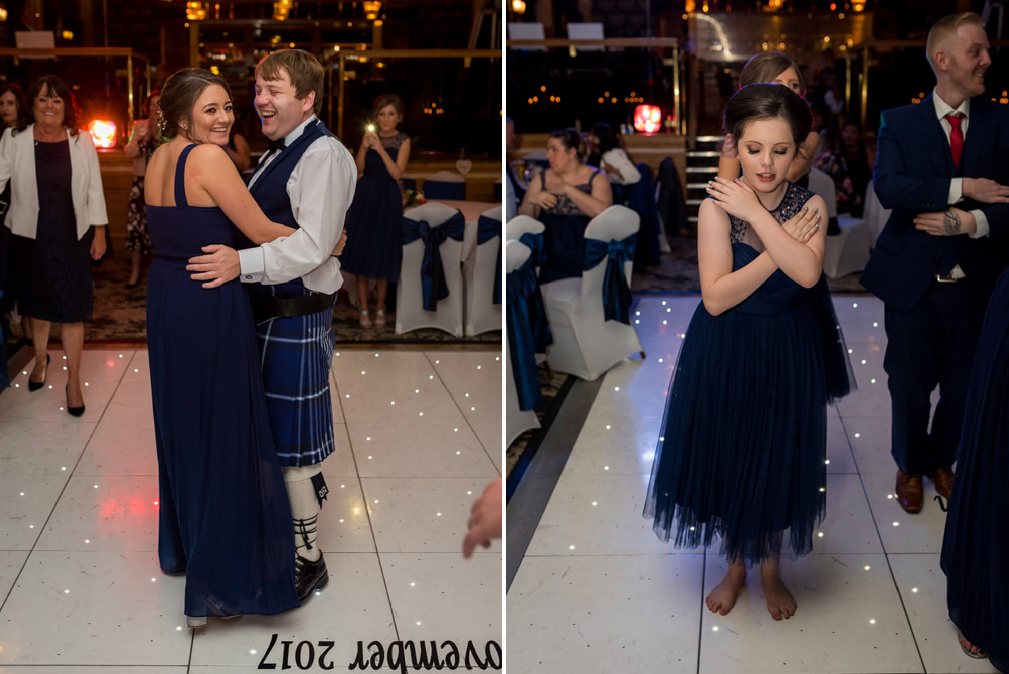 Best man dancing with maid of honour