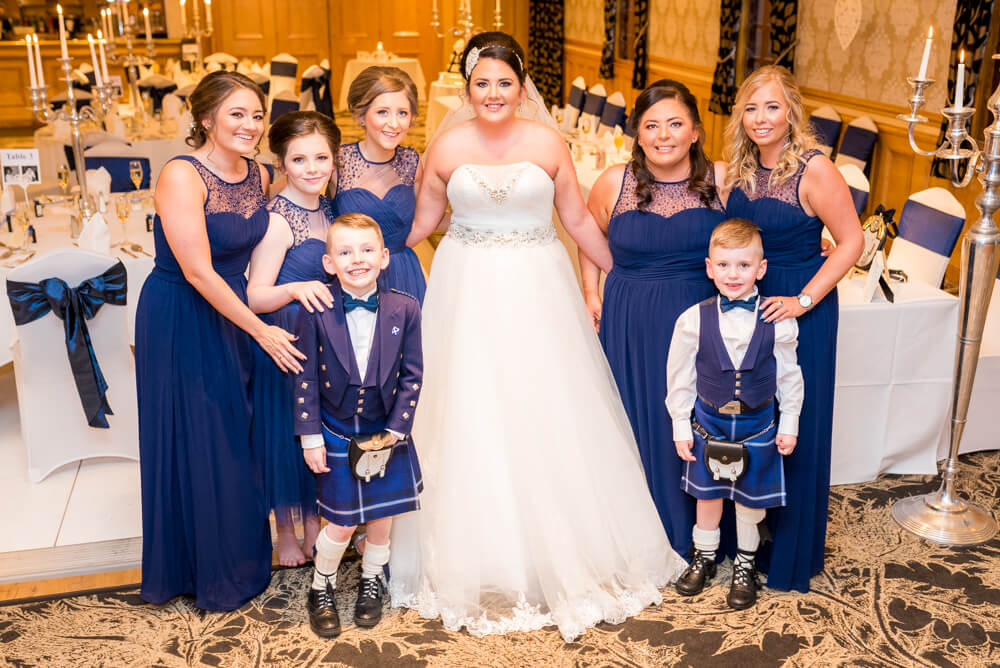 Bride with her bridesmaids at The Parkville Hotel